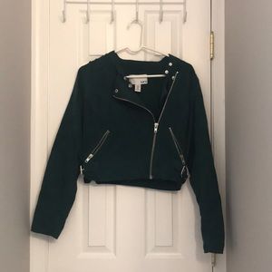 Bar III Faux Suede Crop Jacket